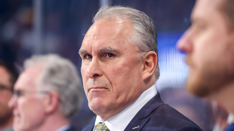 Craig Berube didn't mince words after the Blues lost to the Canucks on Thursday. (Photo by Jonathan Kozub/NHLI via Getty Images)