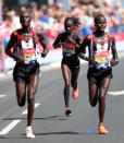 Athletics - London Marathon - London, Britain - April 22, 2018 Kenya's Vivian Cheruiyot in action during the women's elite race REUTERS/Peter Cziborra