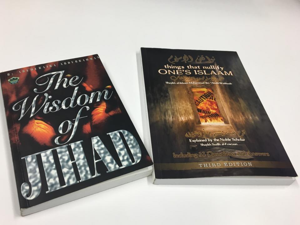 “The Wisdom of Jihad” was on sale at Mustafa Shopping Centre and “Things that nullify one’s Islaam” was on sale in a bookstore at Golden Landmark Shopping Complex (PHOTO: Suhaile Md/Yahoo News Singapore)