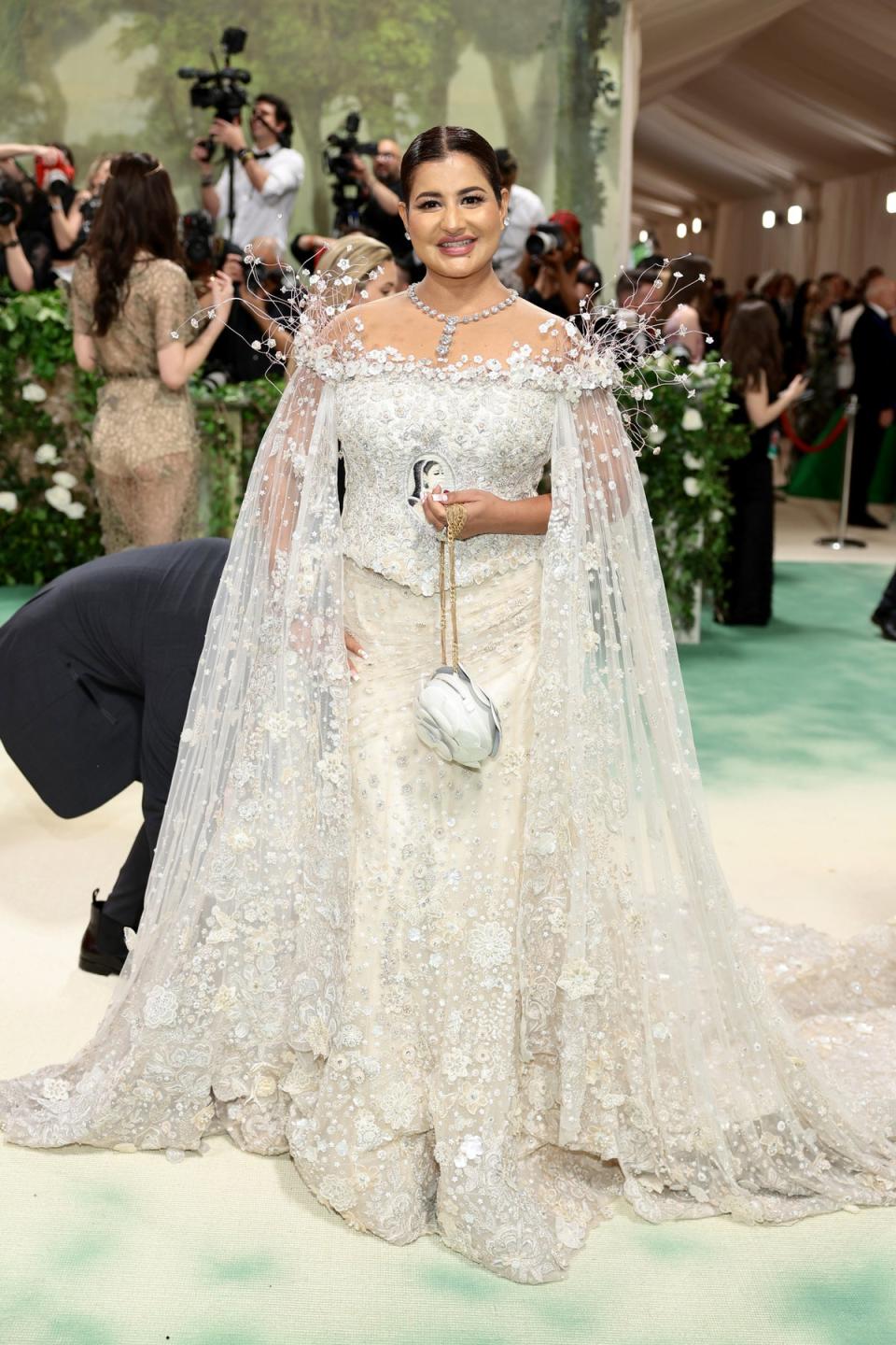 Indian billionaire Sudha Reddy attends 2024 Met Gala with $10m diamond necklace (Getty Images for The Met Museum/)