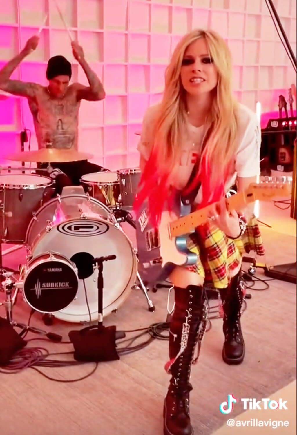 Avril Lavigne Tells Travis Barker to 'Bite Me' as They Tease New Collab on TikTok