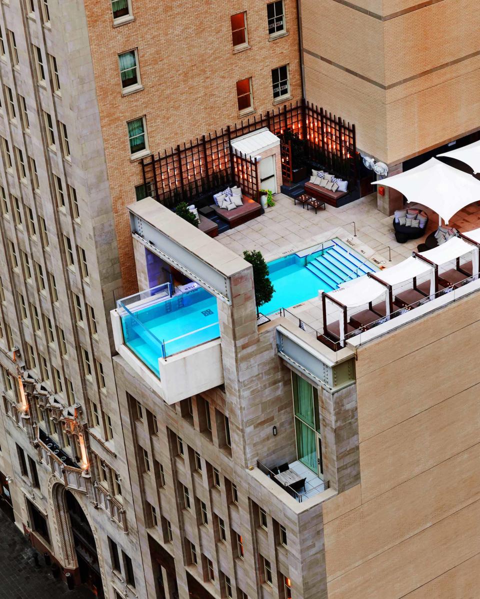 The Joule may have an impressive collection of renowned art, but the crown jewel is the rooftop pool.