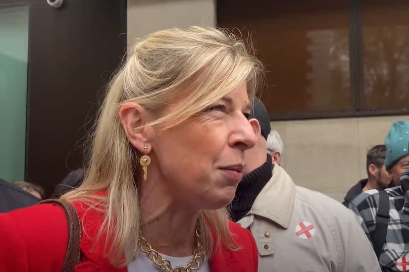 Katie Hopkins outside Westminster Magistrates' Court