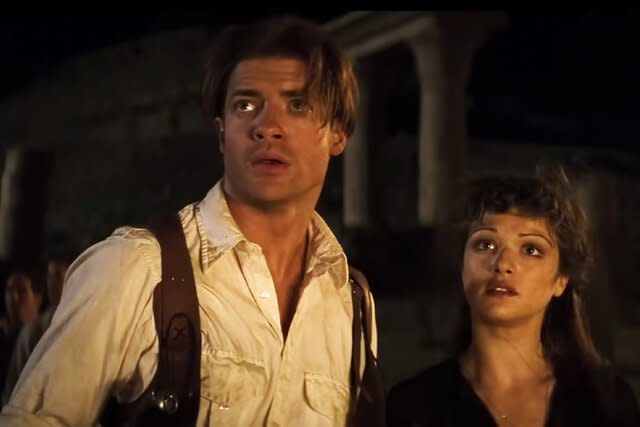 Brendan Fraser and Rachel Weisz in The Mummy (1999)