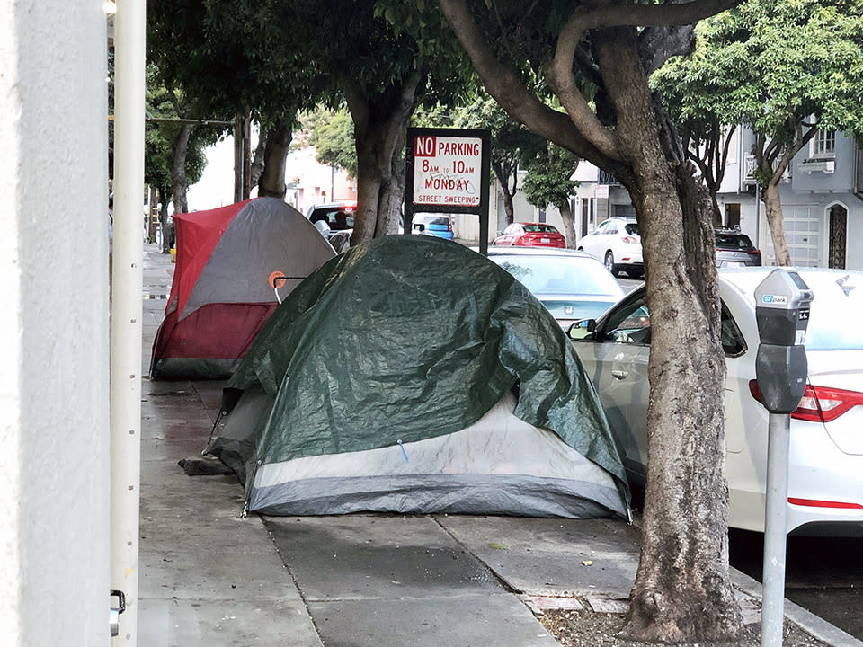 Tents on 14th Street.