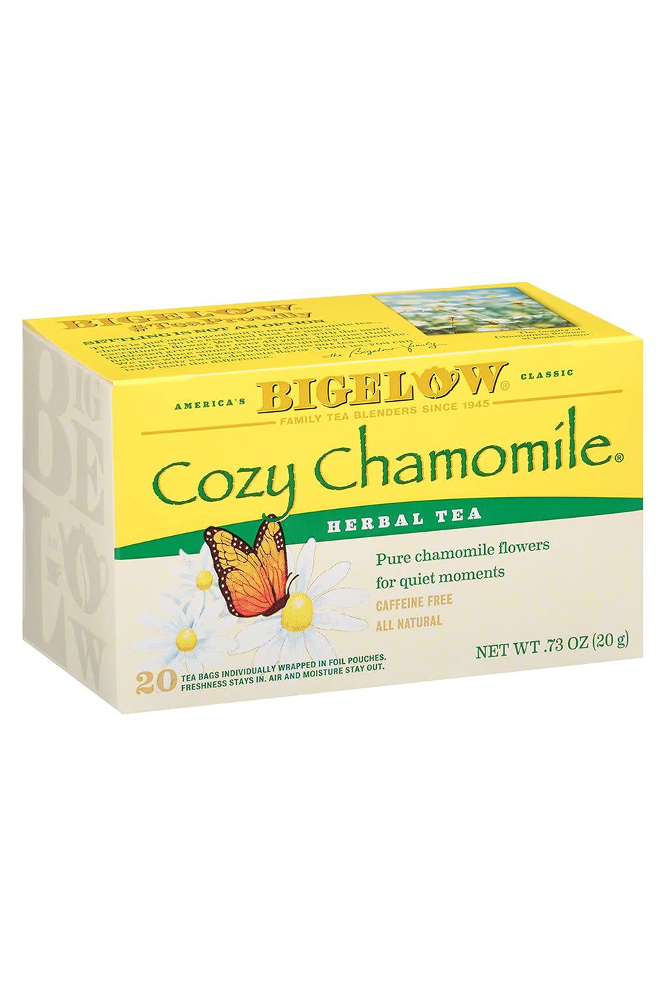 2) Bigelow Cozy Chamomile Herbal Tea