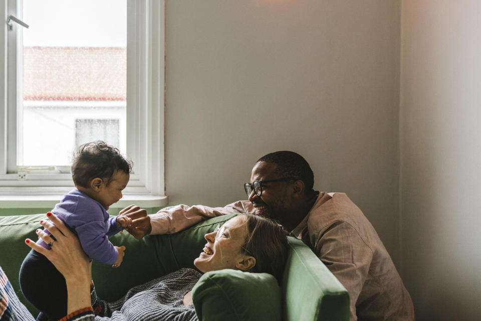 Parents with their baby