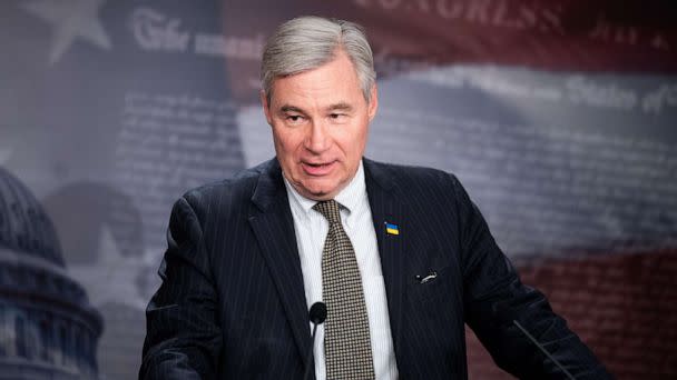 PHOTO: In this March 9, 2023, file photo, Sen. Sheldon Whitehouse speaks during the news conference at the U.S. Capitol, in Washington, D.C. (Bill Clark/CQ-Roll Call, Inc via Getty Images, FILE)