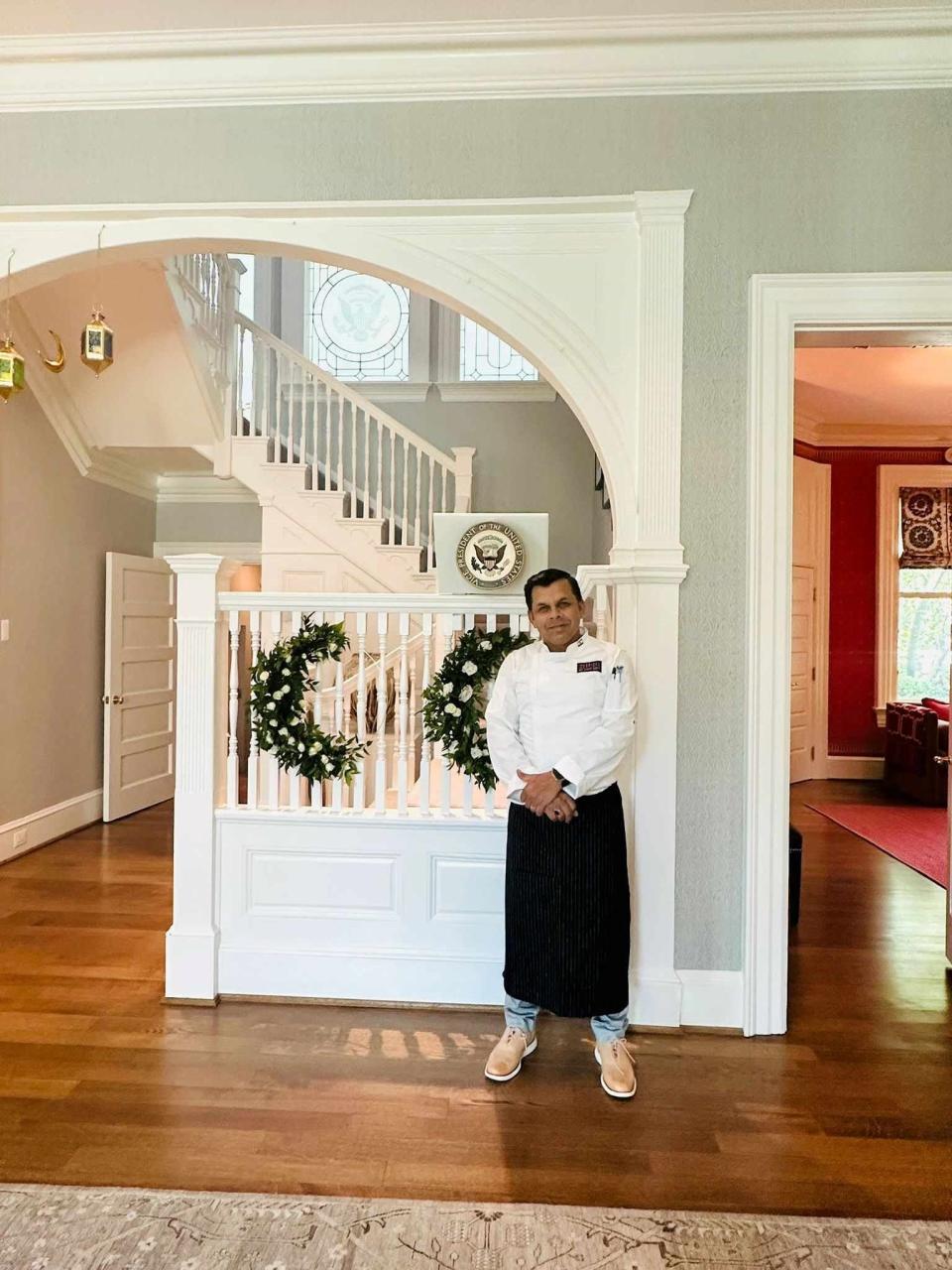 Chef Asif Syed at United States Naval Observatory, the vice president's official office and residence.