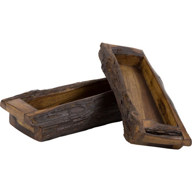 the block shop Khaliya Large Recycled Timber Tray