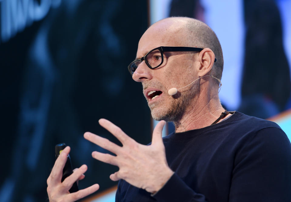 Scott Galloway, lecturer in Marketing at New York University, speaking at the DLD (Digital-Life-Design) conference in Munich, Germany, 18 January 2016. For three days, guest speakers discuss trends and developments in digitalisation at the innovation conference. PHOTO: TOBIAS HASE/dpa | usage worldwide   (Photo by Tobias Hase/picture alliance via Getty Images)