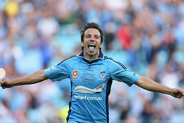 The A-League's biggest ever signing, Juventus legend Alessandro Del Piero pulled the strings at Sydney FC for two eventful seasons. He was the club's leading goalscorer in both seasons, highlighted by a memorable four-goal haul against Wellington in January 2013.