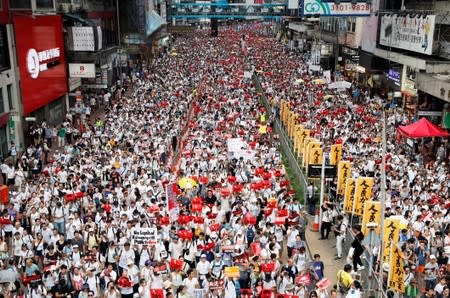 Protest to demand authorities scrap a proposed extradition bill with China, in Hong Kong