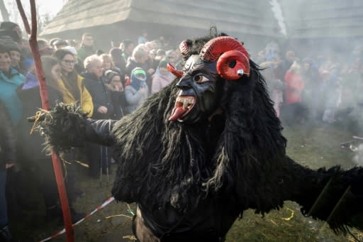 Participants "represent people and imaginary entities known to rural folk in days gone by; otherworldly beings, devils and the Grim Reaper," says organiser Andrzej Maciejowski