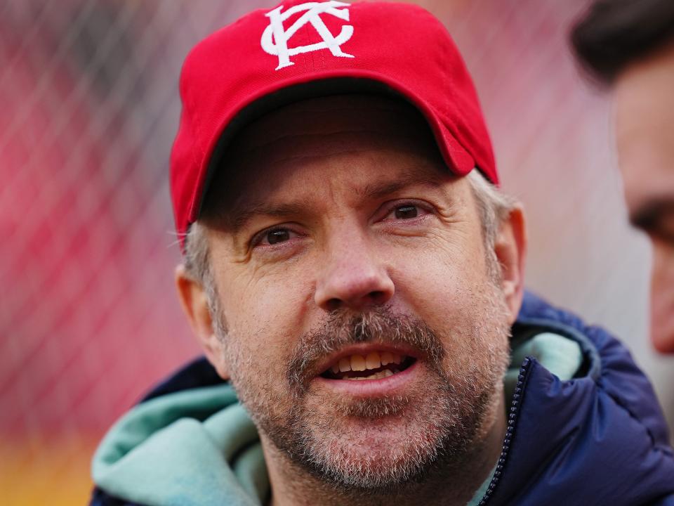 jason sudeikis at the 2022 super bowl