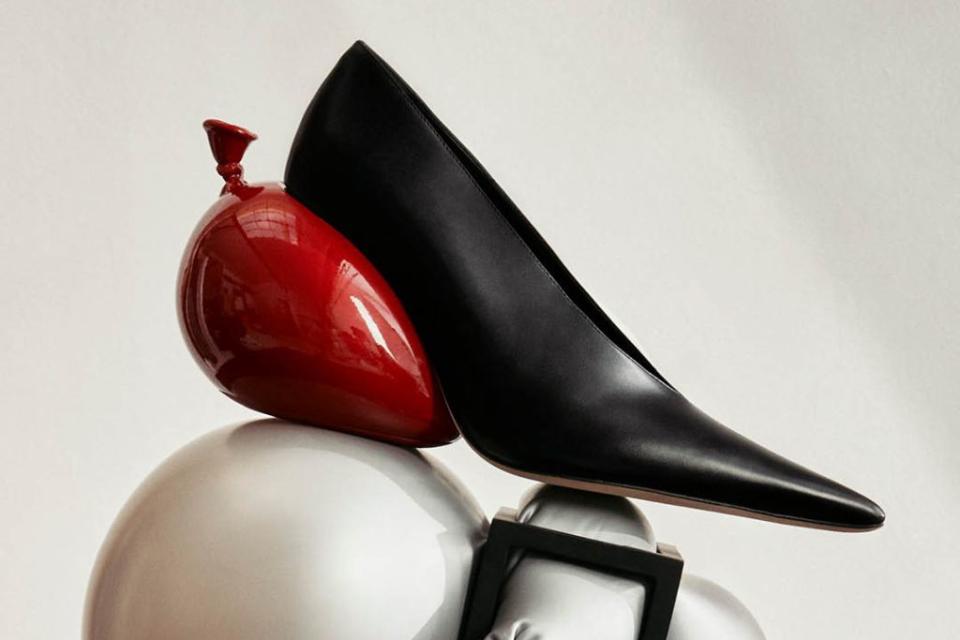 Loewe’s balloon heels for fall ’22, part of a surreal twist on Paris Fashion Week. - Credit: Courtesy of Loewe