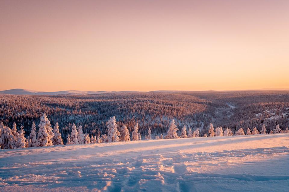 Sunset over part of Finnish Lapland (Getty Images/iStockphoto)