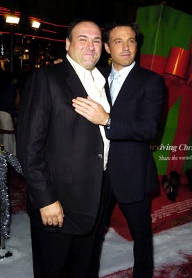 James Gandolfini and Ben Affleck at the Hollywood premiere of Dreamworks' Surviving Christmas