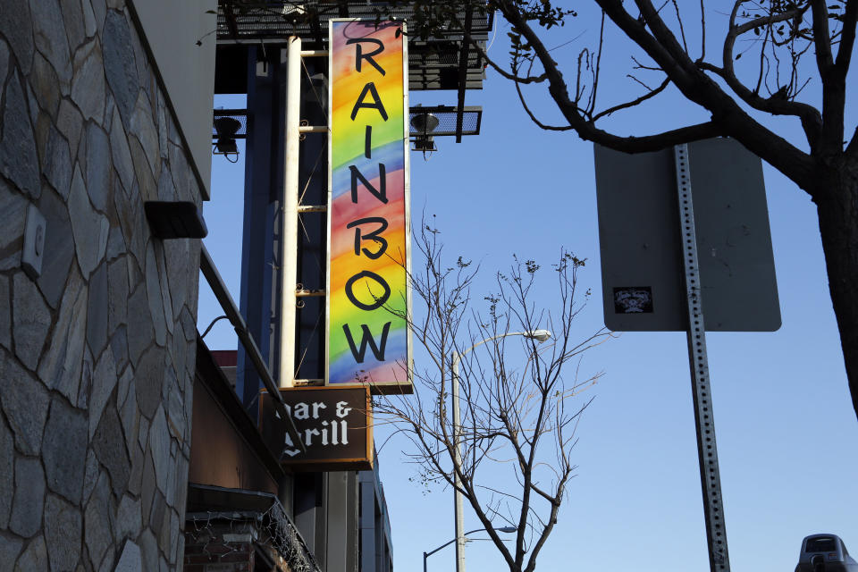 Hamilton and Rabuse met at the Rainbow on the Sunset Strip in LA, an iconic rock 'n' roll bar and restaurant. (Photo: Sara Terry/VII for HuffPost)