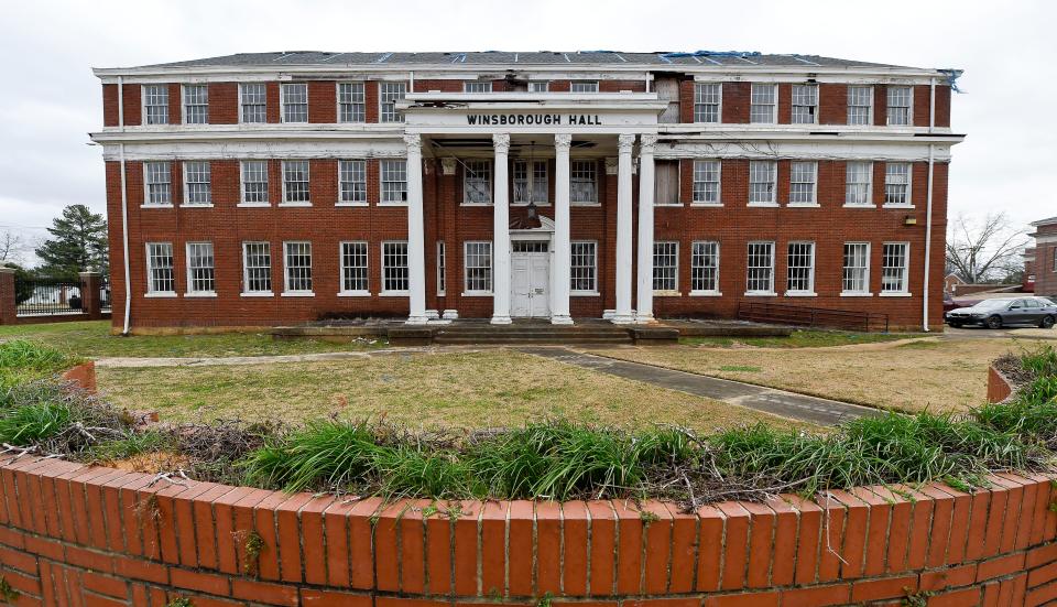 The historic Winsborough Hall on the Stillman College campus is seen Thursday, Feb. 17, 2022. After renovations are completed the building will house the Winsborough Living and Learning center. 