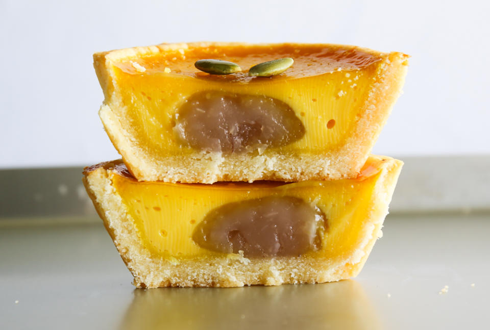 image of taro egg tart