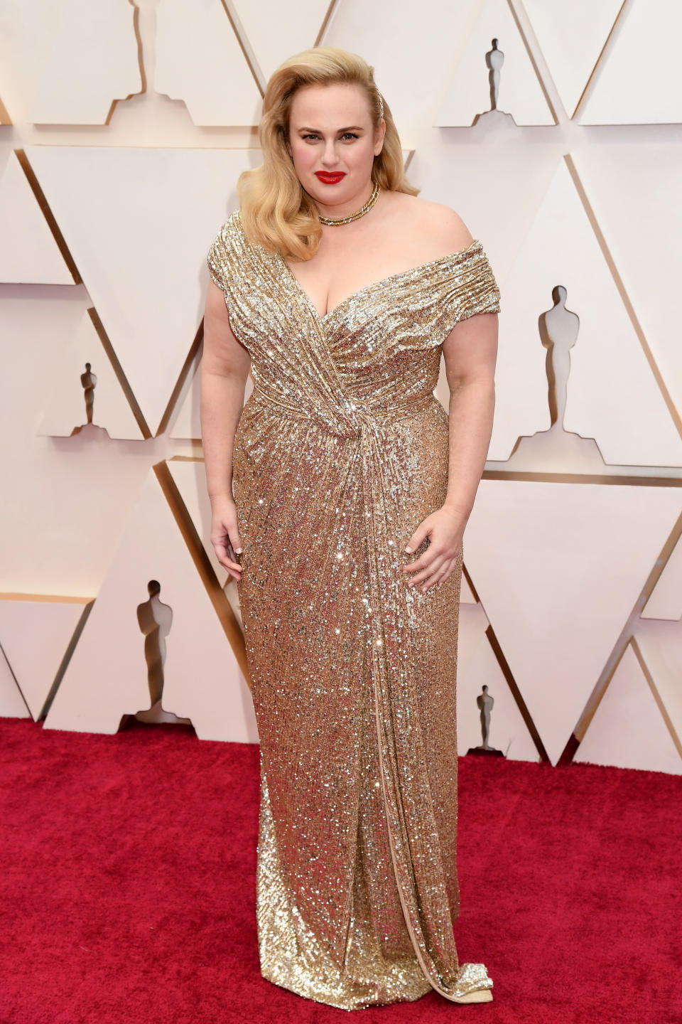 Wilson channelled Oscar gold in a sparkling gown by Jason Wu.