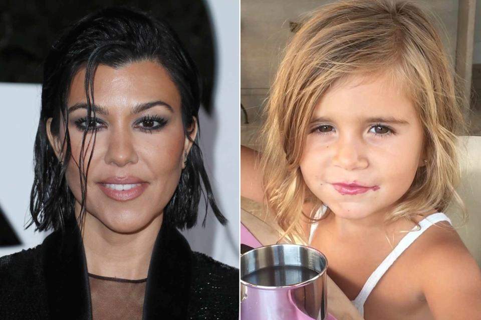 <p>Matt Baron/BEI/Shutterstock; Kourtney Kardashian Instagram</p> Kourtney Kardashian shares a throwback photo of daughter Penelope to celebrate her 11th birthday