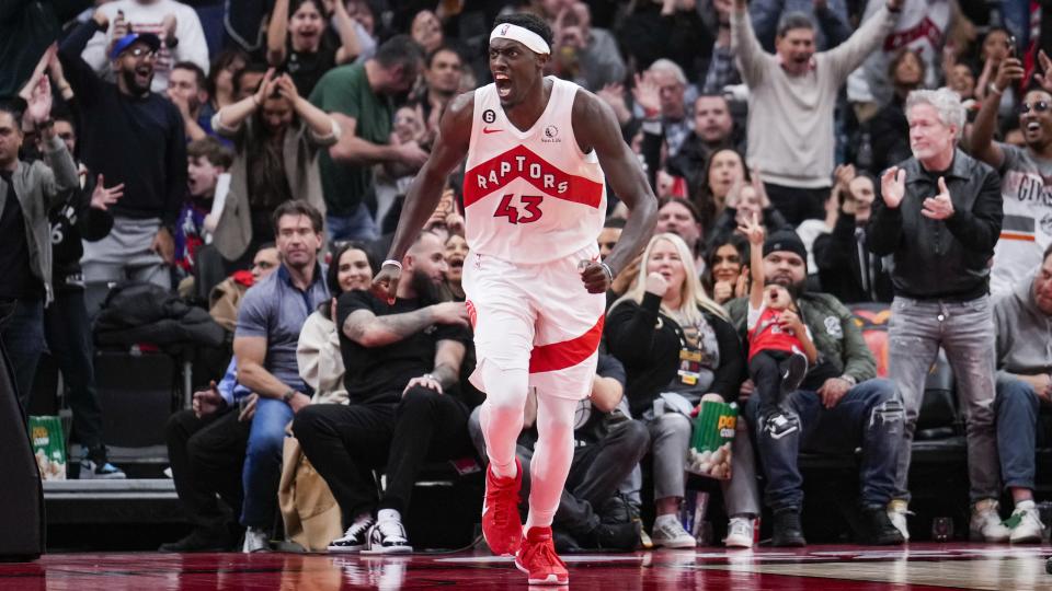 Pascal Siakam will be counted on to carry a massive offensive load in 2023-24. (Mark Blinch/Getty Images)