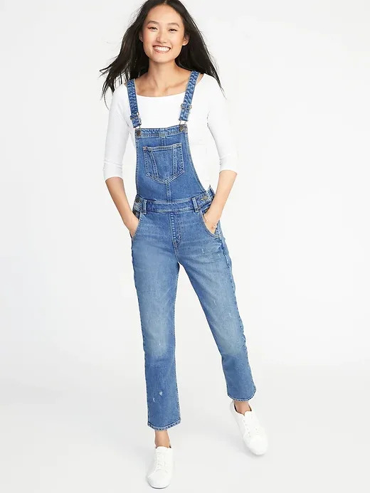 Straight-Leg Jean Overalls  