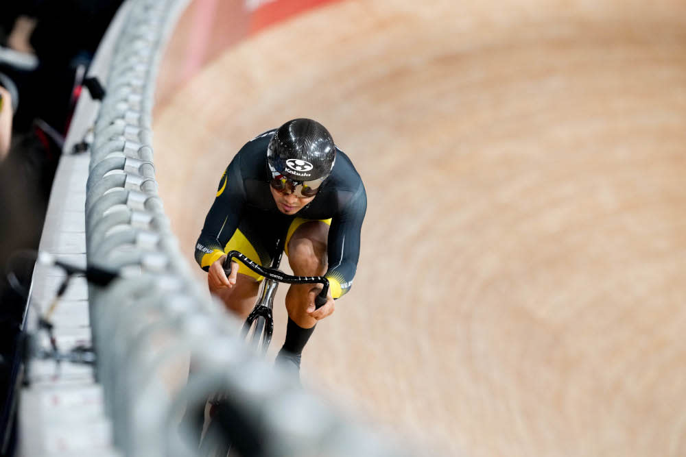 Datuk Azizulhasni Awang during the men’s sprint qualifying during at the Izu Velodrome in Shizuoka, Japan, August 4, 2021. ― Shutaro Mochizuki/AFLO pic via Reuters