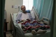 Inmate Eddie Van Houton, 71, who has cancer, sleeps in the hospice at the California Medical Facility prison in Vacaville, California, U.S., May 22, 2018. REUTERS/Lucy Nicholson