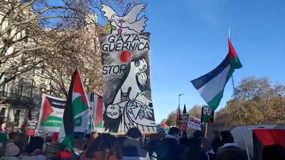 Tens of thousands of Pro-Palestine protesters took to the streets of London on Saturday (Marco Furlanetto)