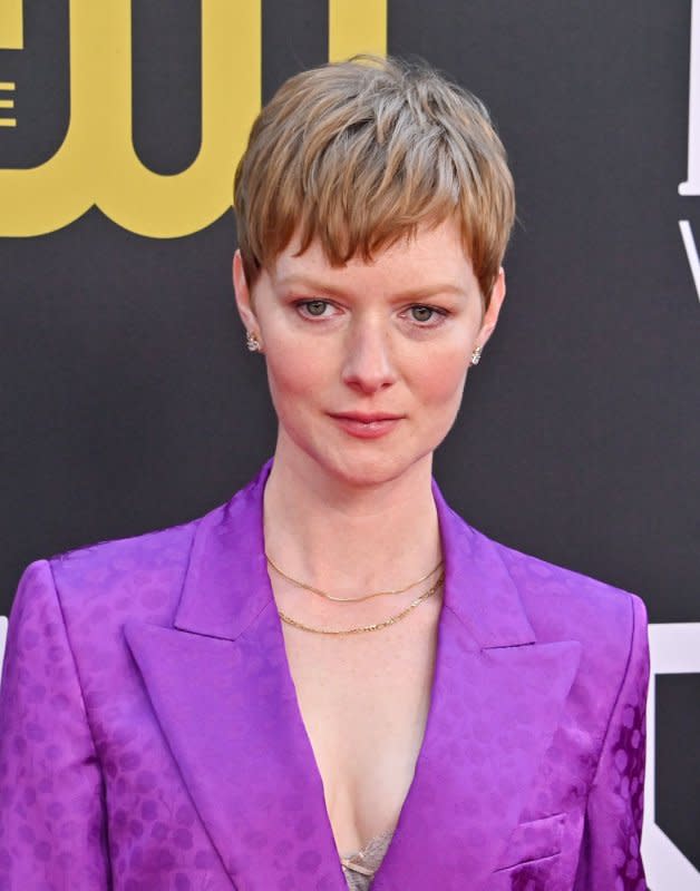 Wrenn Schmidt attends the Critics Choice Awards in 2022. File Photo by Jim Ruymen/UPI