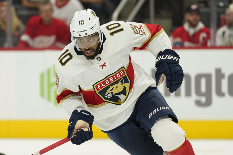 Florida Panthers left wing Anthony Duclair (10) 