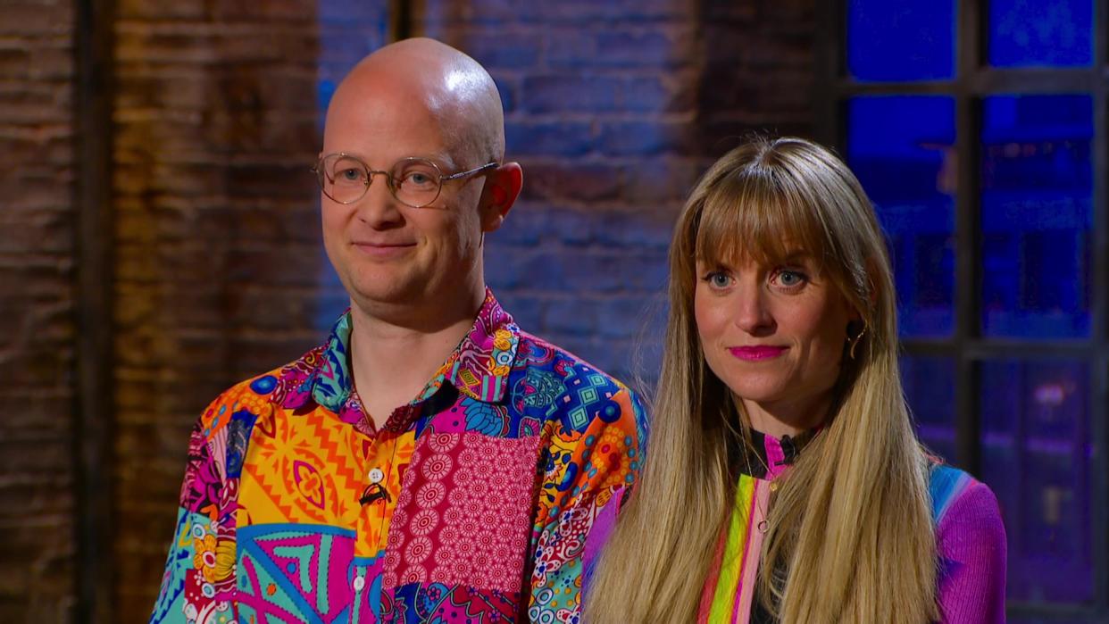 Simon Hood and Charlene Mitchell-Hood appearing on Dragons' Den. (BBC)