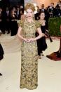 <p>The blonde looked regal in Dolce & Gabbana. </p>