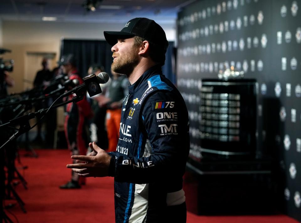 Conor Daly during NASCAR Media Day at Daytona International Speedway, Wednesday, Feb. 15, 2023 