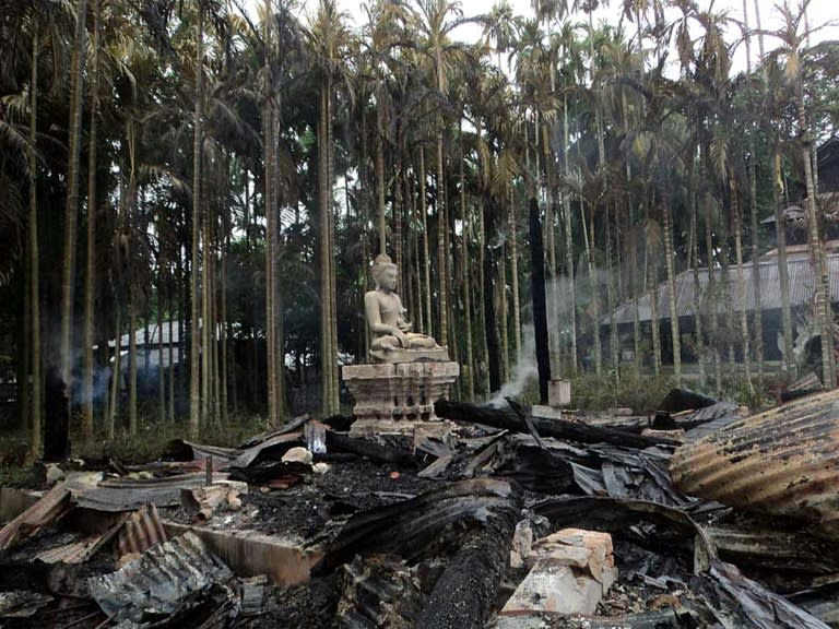 In 2012, rioters torched a number of Buddhist temples in Bangladesh in some of the worst violence against the minority in the country's history