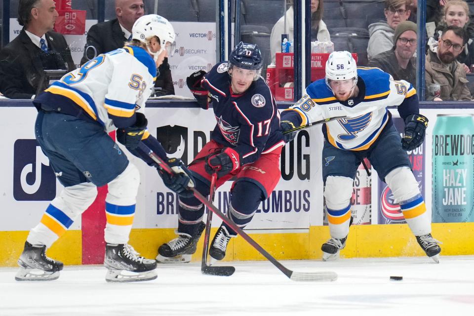 Blue Jackets forward Justin Danforth was one of Columbus' top scorers during the preseason.