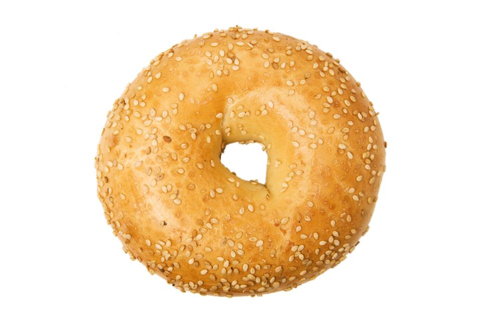 <p>The size of a bagel has nearly doubled over the past few decades. Bagels can average anywhere from 250 to 400 calories (that's before the spreads and toppings). Most bagels pack in at least 60 grams of carbs from white refined carbohydrates too.</p>