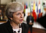 Britain's Prime Minister Theresa May attends a European Union leaders summit in Brussels, Belgium, March 23, 2018. REUTERS/Francois Lenoir