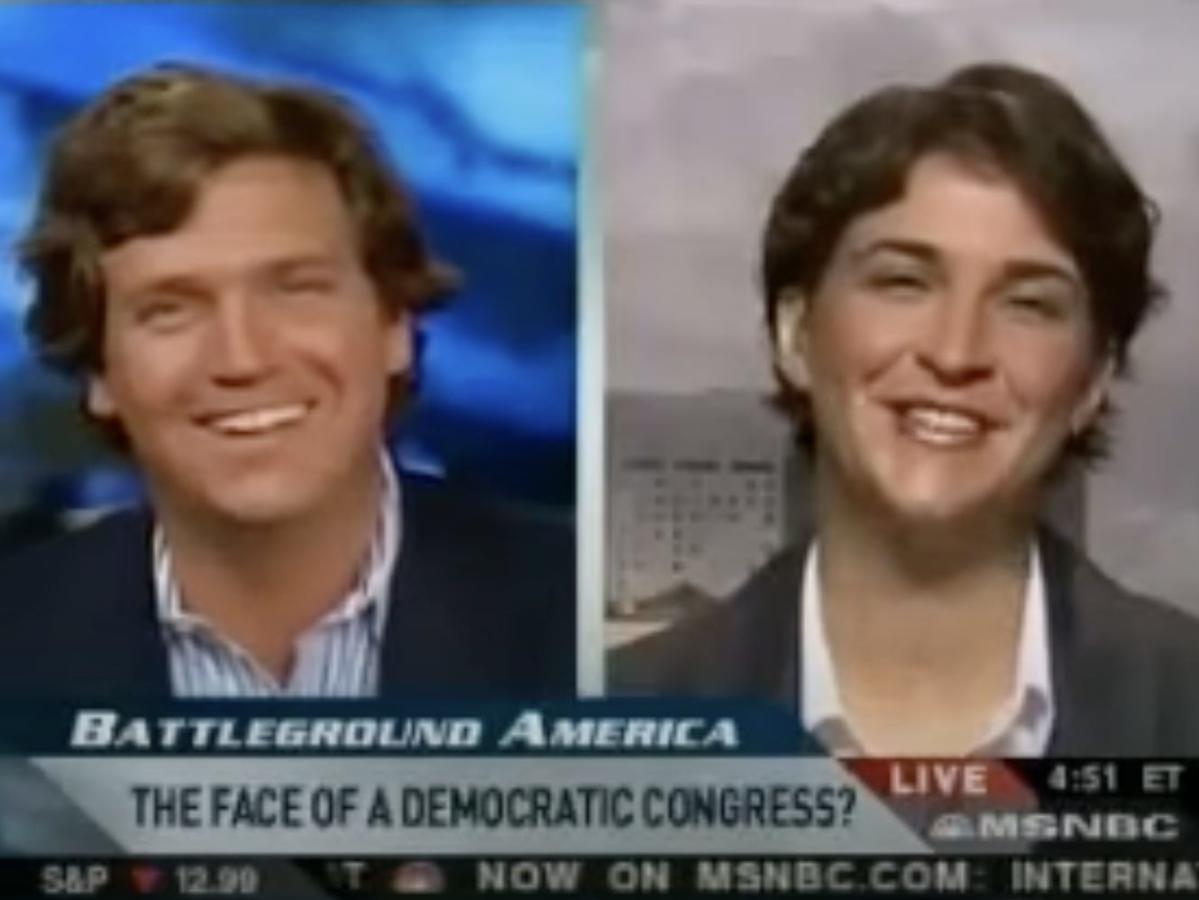 WATCH: How Tucker Carlson and Rachel Maddow formed their chummy on-air  relationship while working at MSNBC