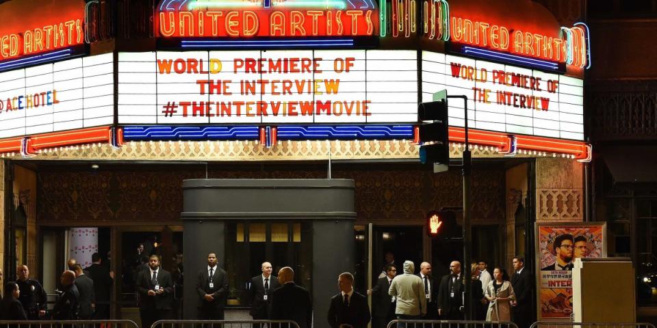 the interview movie premiere