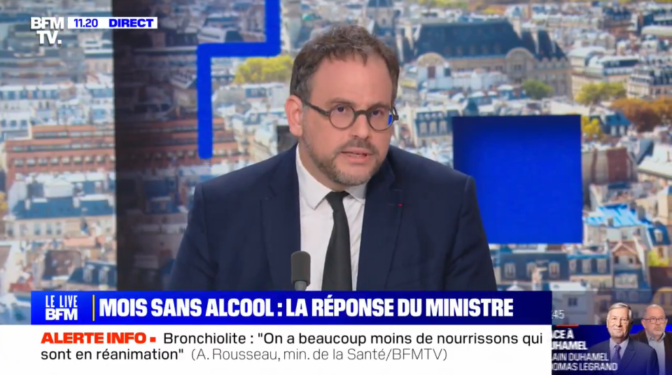 Le ministre de la Santé Aurélien Rousseau restera sobre pendant le « dry january », mais n’engage pas directement le soutien du gouvernement à cette opération.