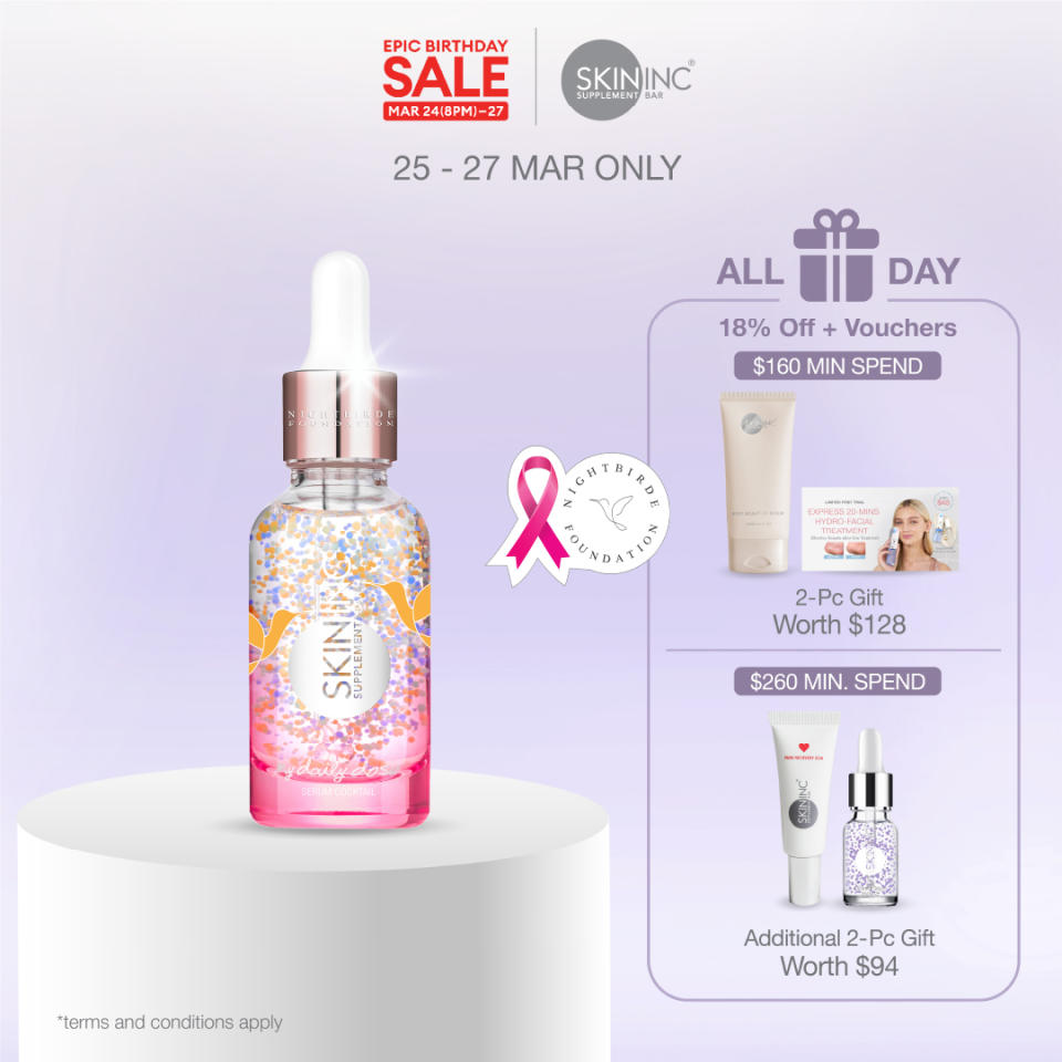 Skin Inc My Daily Dose® of Uplift Wonder Serum 20ml - Smooth, Firm & Lift, Collagen, Coenzyme Q10 and Hyaluronic Acid, Improves Wrinkles, Anti Aging Serum. (Photo: Lazada SG)