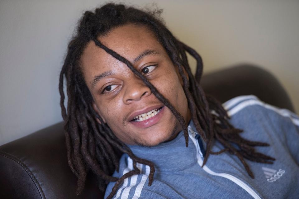 Tyshawn Carter, pictured here in 2018 when he was living at Bloomington's Crawford Apartments, was killed in his Kinser Flats home in 2022.