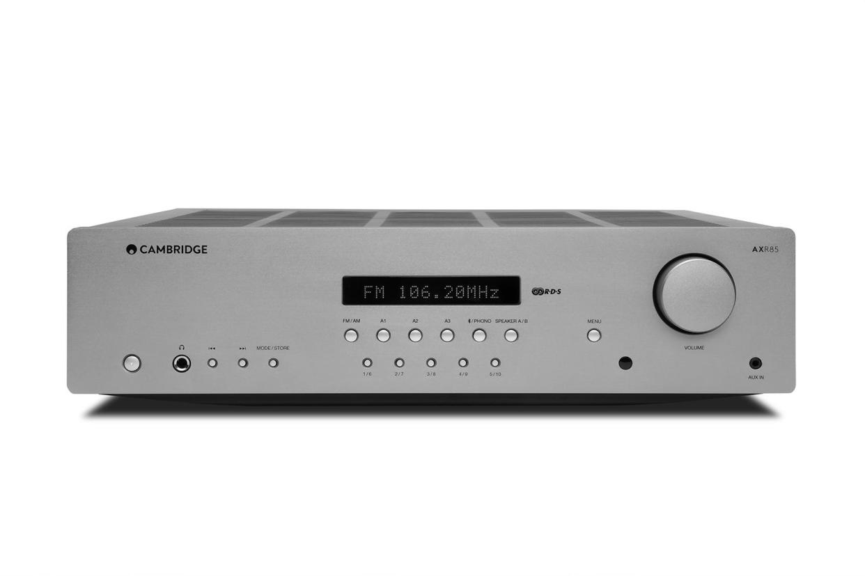 The Cambridge Audio AXR85 Stereo Receiver.