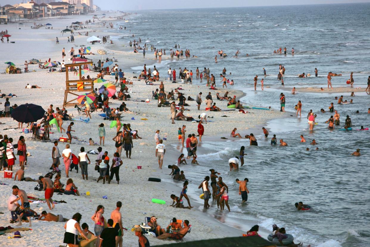 File: A 16-year-old surfer was attacked by a shark in New Smyrna Beach in Florida and the frightening moment was captured in a video (Getty Images)