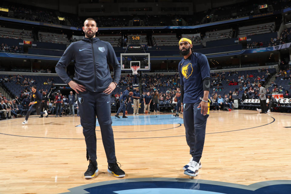 Grizzlies stars Marc Gasol and Mike Conley Jr. might both benefit from a trade this season. (Getty Images)