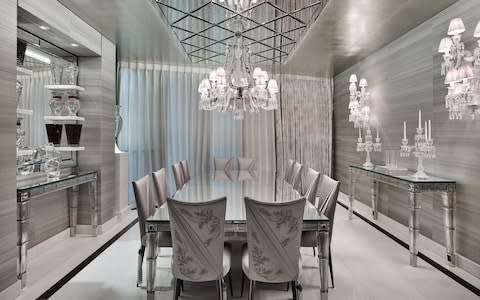 This bespoke Baccarat/ Philippe Starck chandelier was commissioned especially for a client - Credit: Nick Rochowski